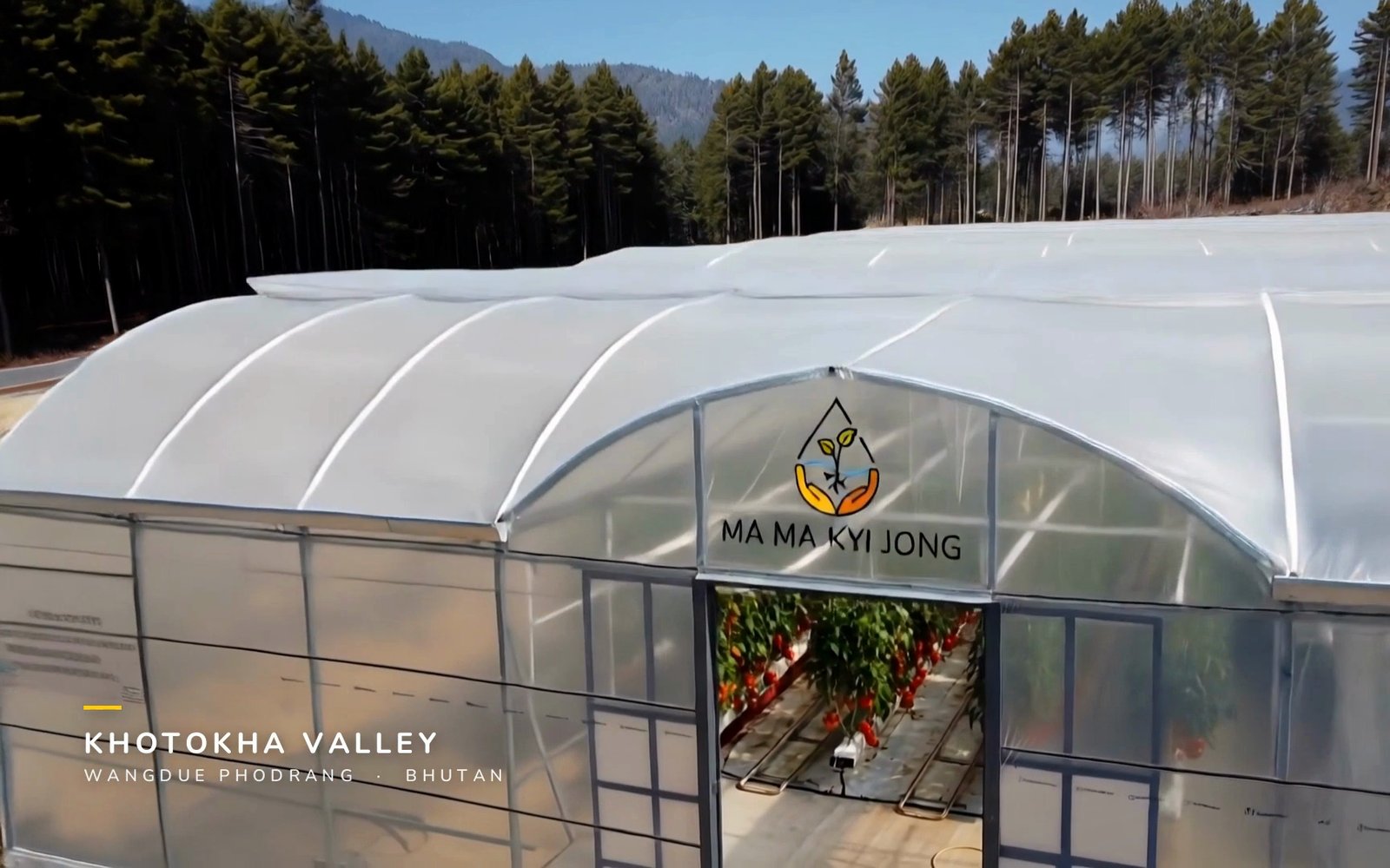 The MaMa Kyi Jong greenhouse in the Khotokha valley, from the commercial Zampa made